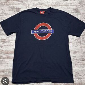 Vintage Mind The Gap London‎ Underground T-shirt Official Merchandise XXL Navy